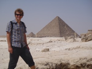 Nick in front of pyramids