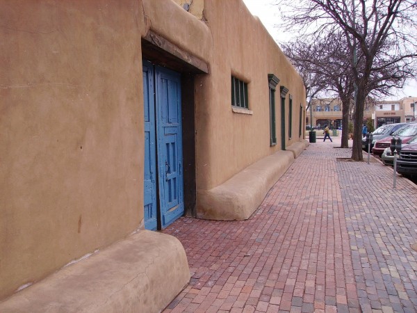 Blue door on Washington Street - Santa Fe